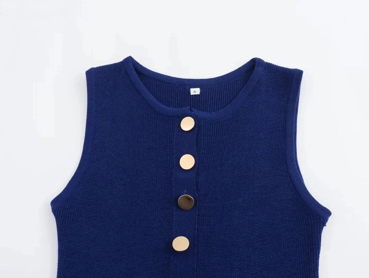 Vestido Longo Chemise Regata Midi com Botões frontais -  Kamala