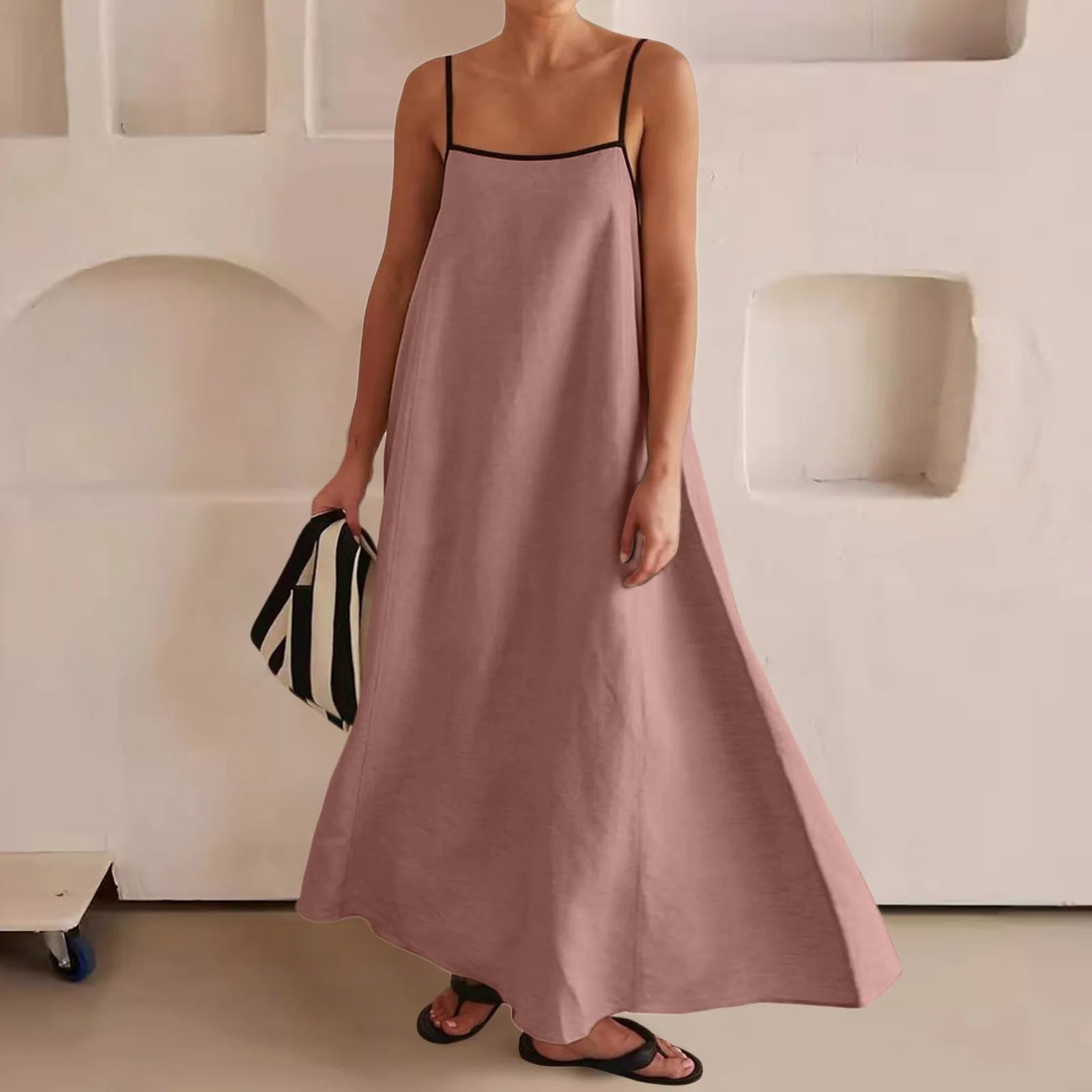 Vestido Longo Feminino Bi Color - Leonor 