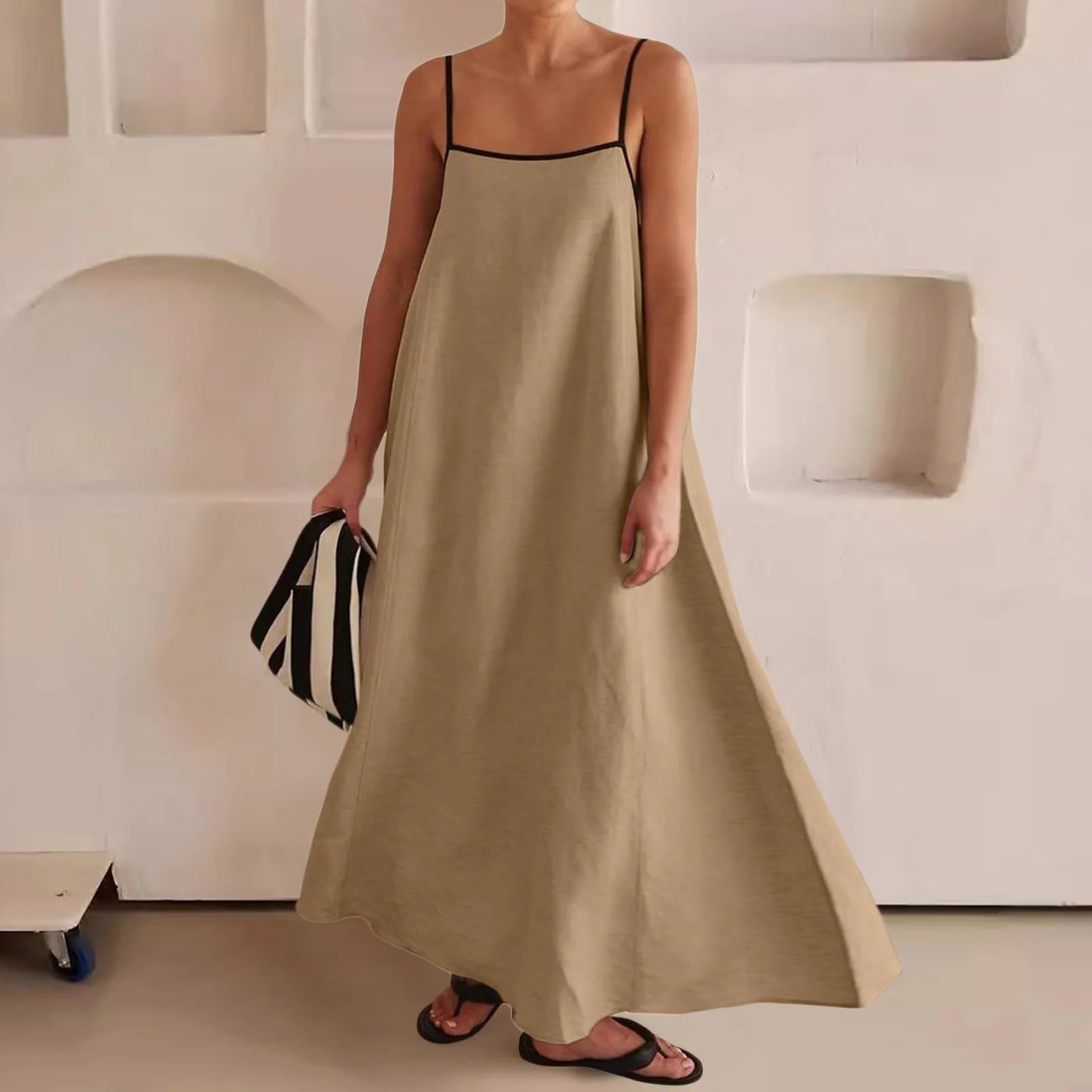 Vestido Longo Feminino Bi Color - Leonor 
