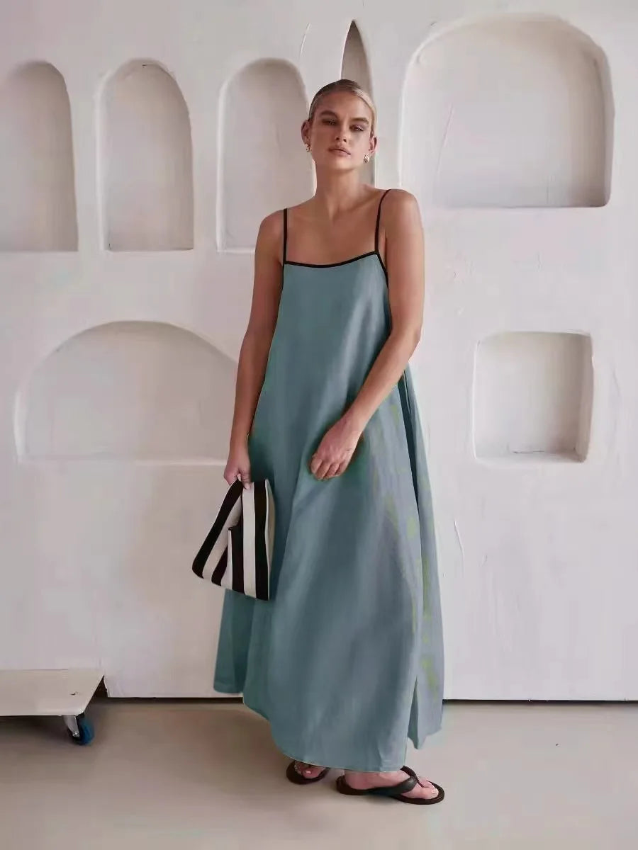 Vestido Longo Feminino Bi Color - Leonor 