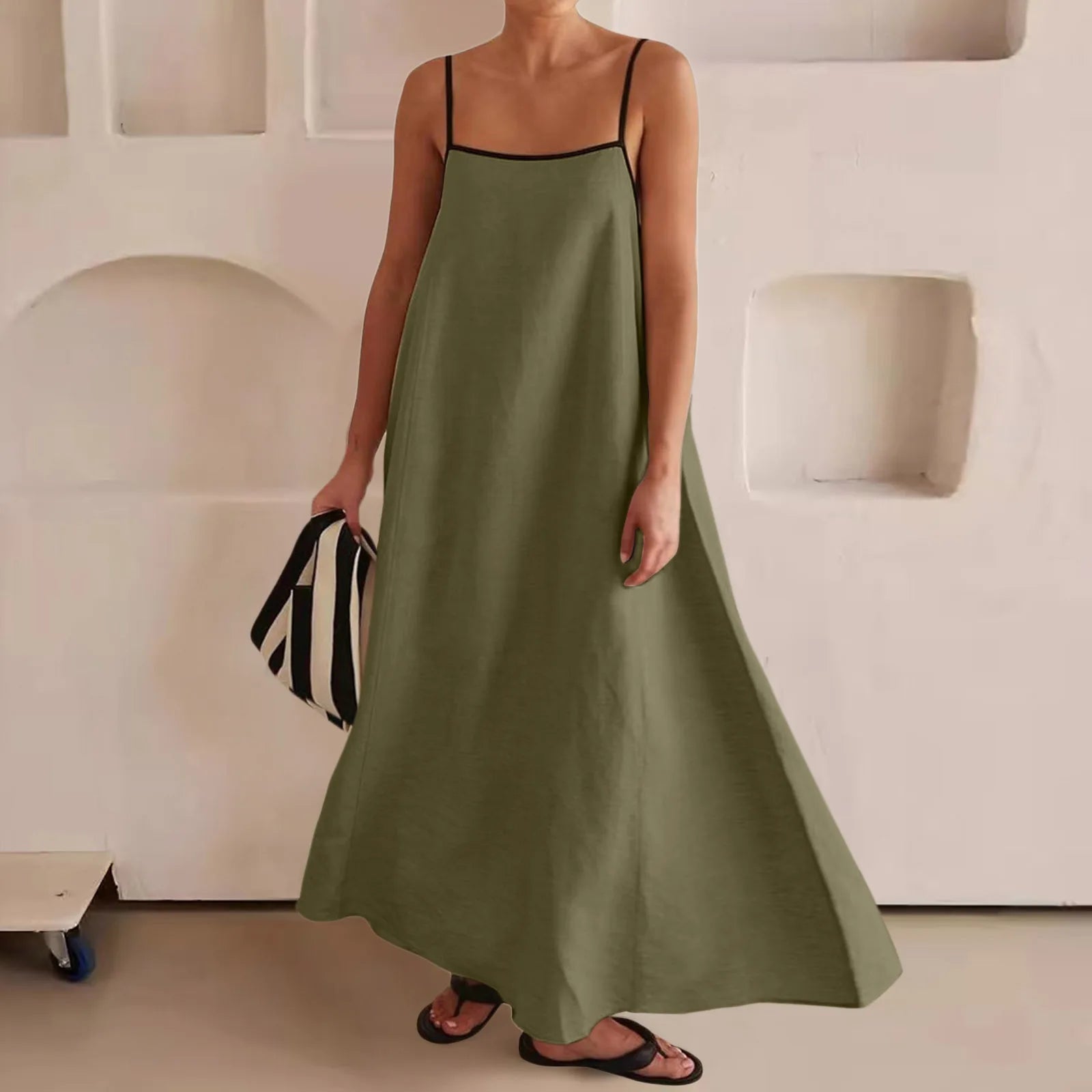 Vestido Longo Feminino Bi Color - Leonor 