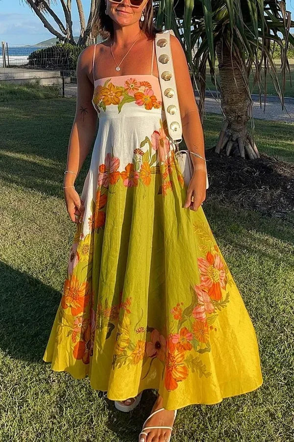 Vestido Longo Feminino Estampa Digital Floral - Alexandria