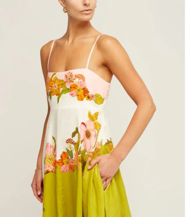 Vestido Longo Feminino Estampa Digital Floral - Alexandria