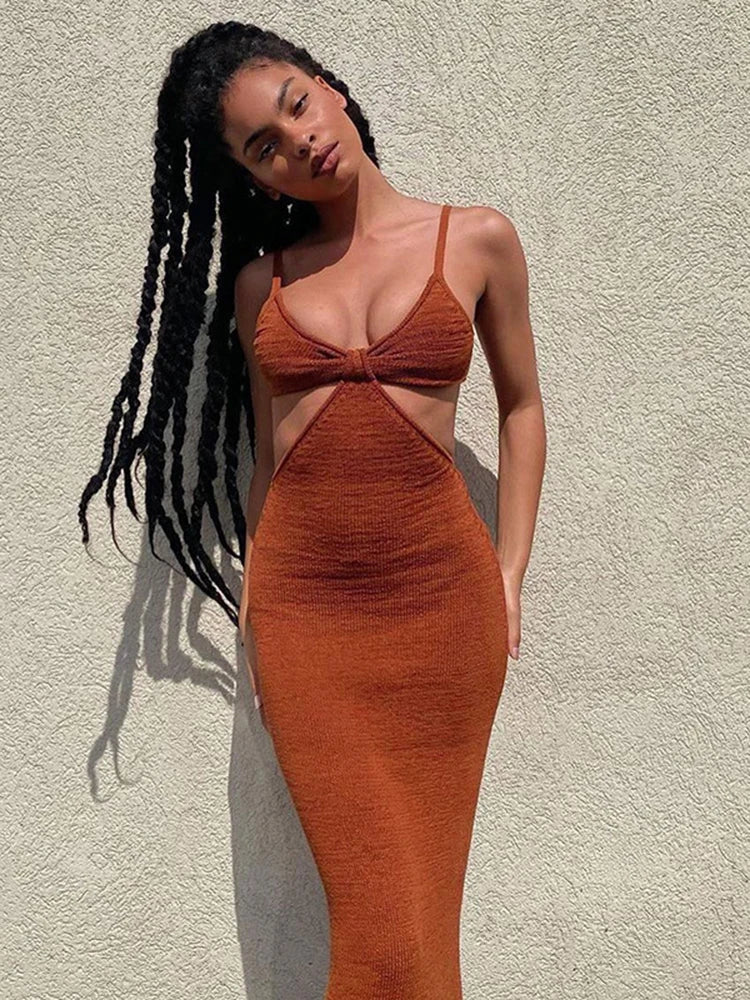 vestido marrom frente