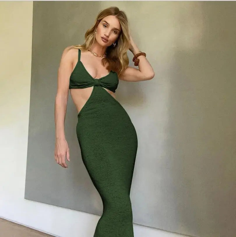 frente vestido verde