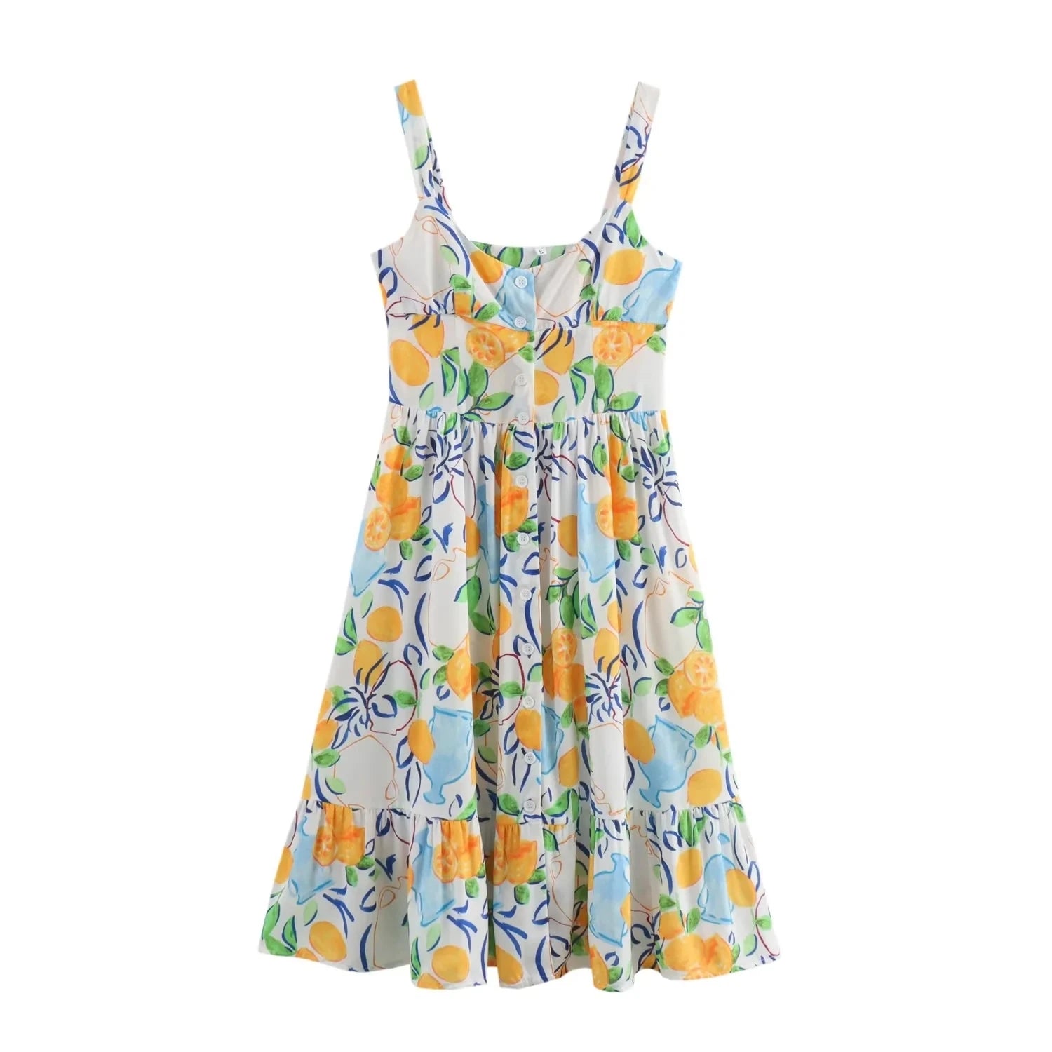 Vestido Longo Feminino Slip Estampado Floral Decotado - Vanessa